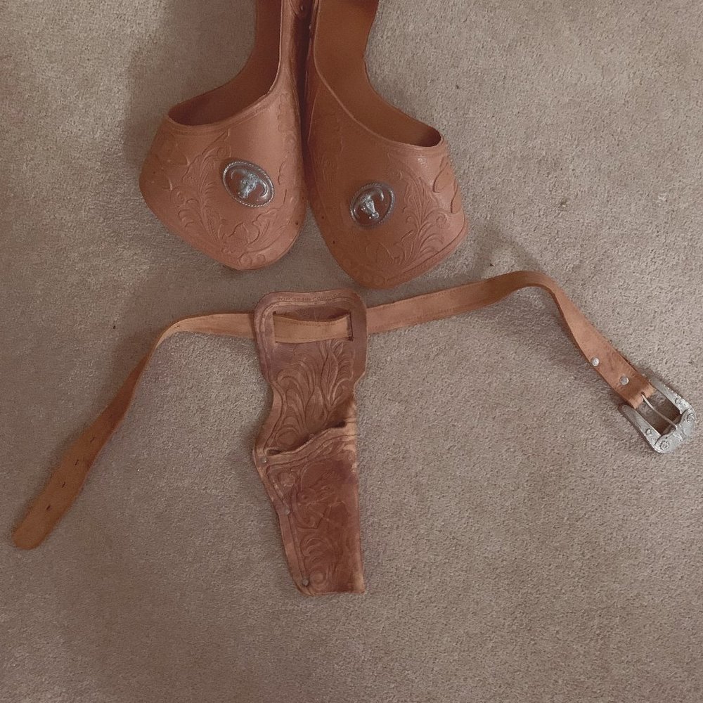 Cowboy or Cowgirl, Rubber Vest, Gun and Holster